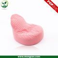 Розовый хлопок ткань фасоль мешок стул, диван beanbag